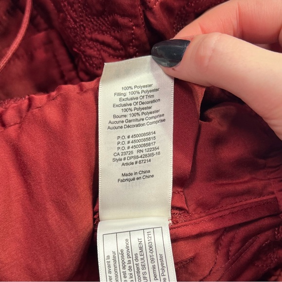 Aritzia Little Moon Floral Embroidered Cinch Waist Jacket - row red, M - Picture 5 of 12